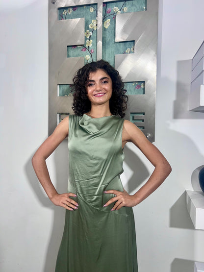 Abito Nadia - Beige / Verde / Blu