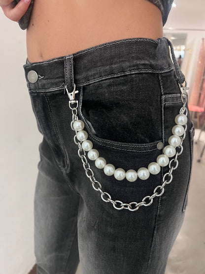Jeans Mom Fit Catena - Stone Wash / Grigio