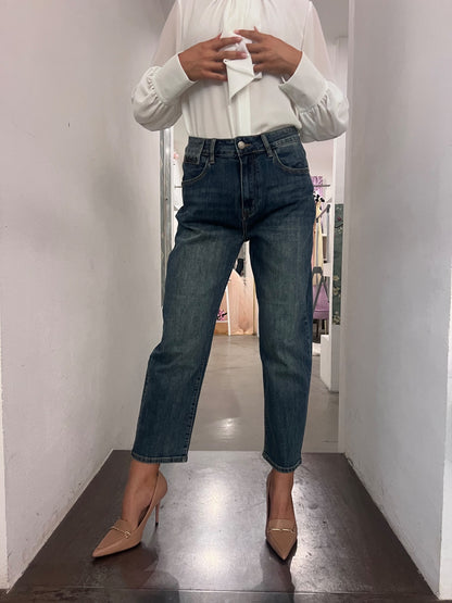 Jeans Mom Fit - Stone Wash