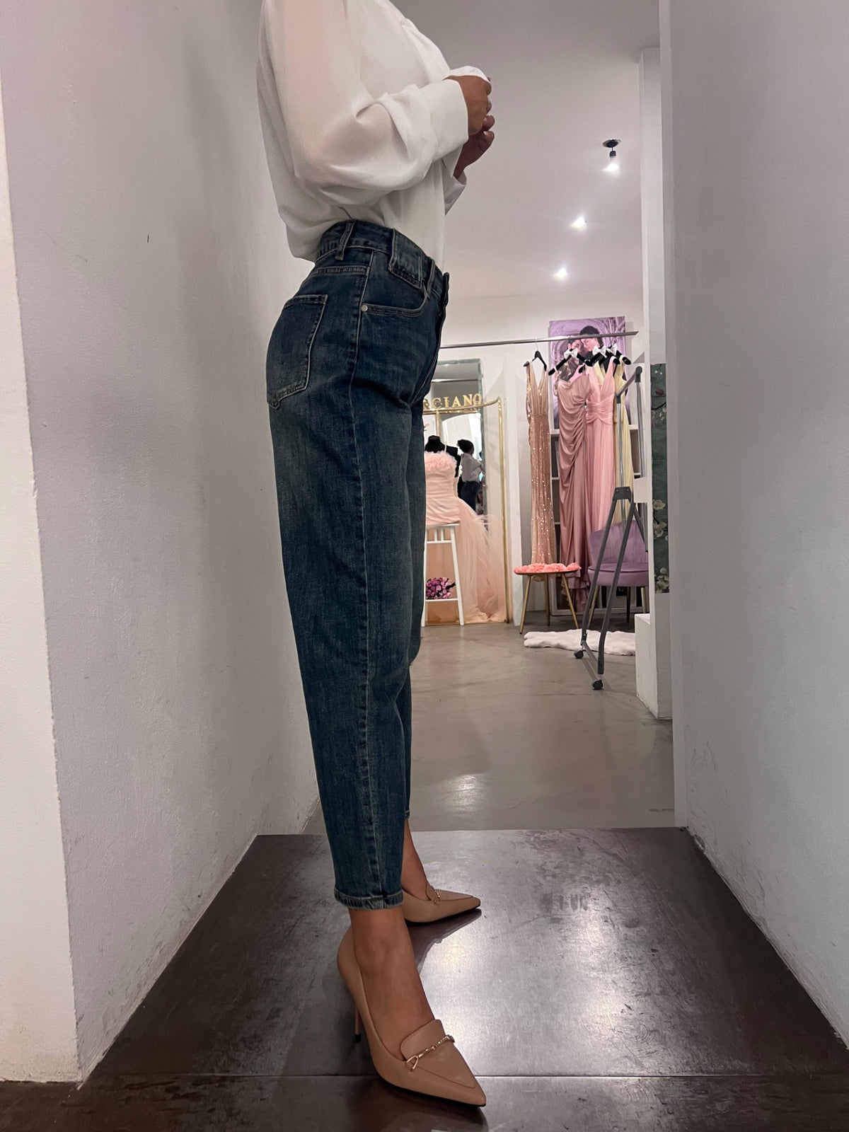 Jeans Mom Fit - Stone Wash