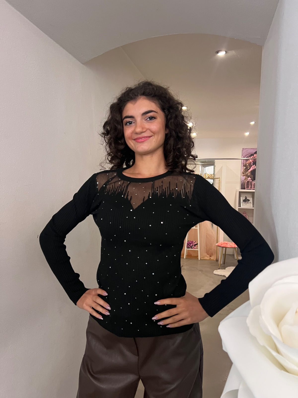 Girocollo Aurora - Nero / Bianco / Bordeaux
