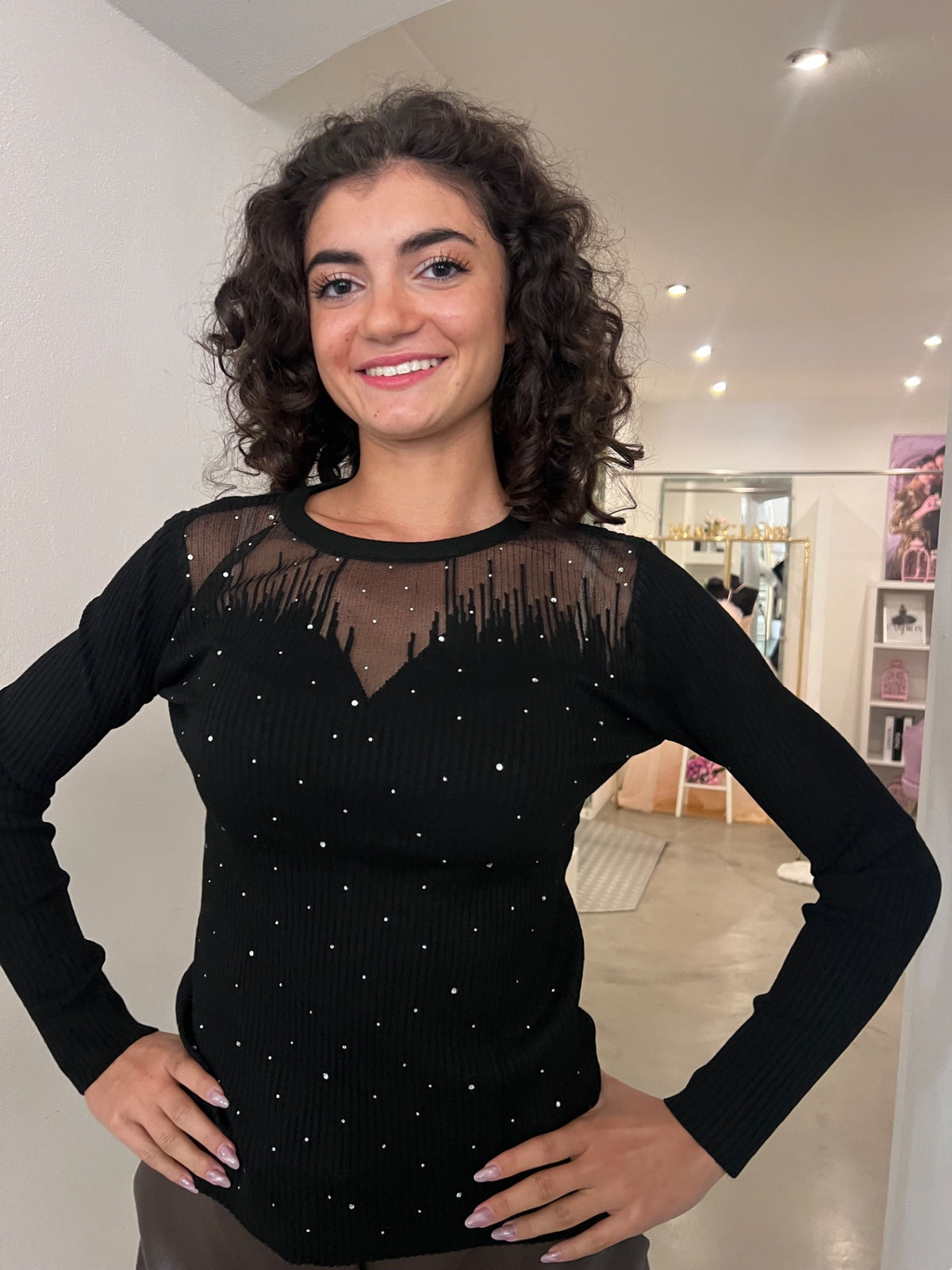 Girocollo Aurora - Nero / Bianco / Bordeaux