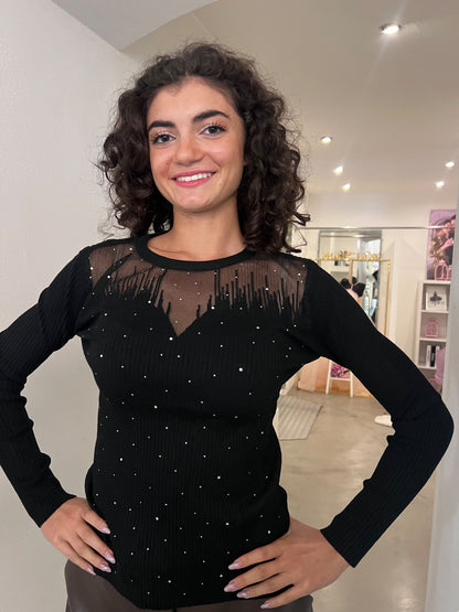 Girocollo Aurora - Nero / Bianco / Bordeaux