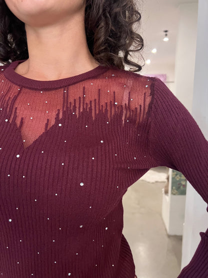 Girocollo Aurora - Nero / Bianco / Bordeaux