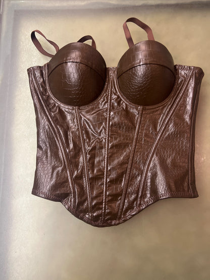 Corpetto Elvira - Bordeaux / Nero / Cioccolato