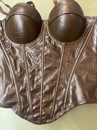 Corpetto Elvira - Bordeaux / Nero / Cioccolato