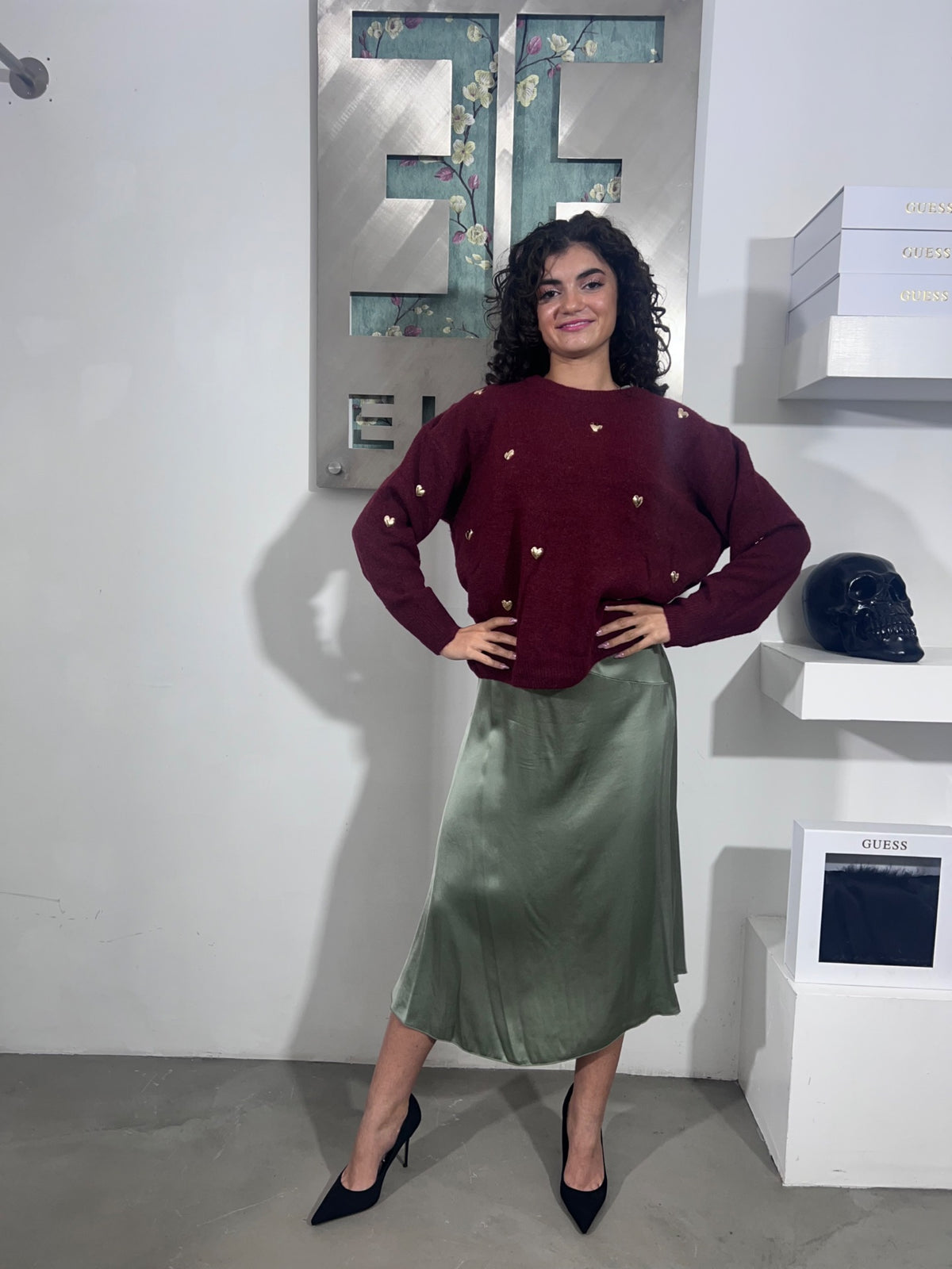 Maglia Ilenia - Beige / Cioccolato / Bordeaux