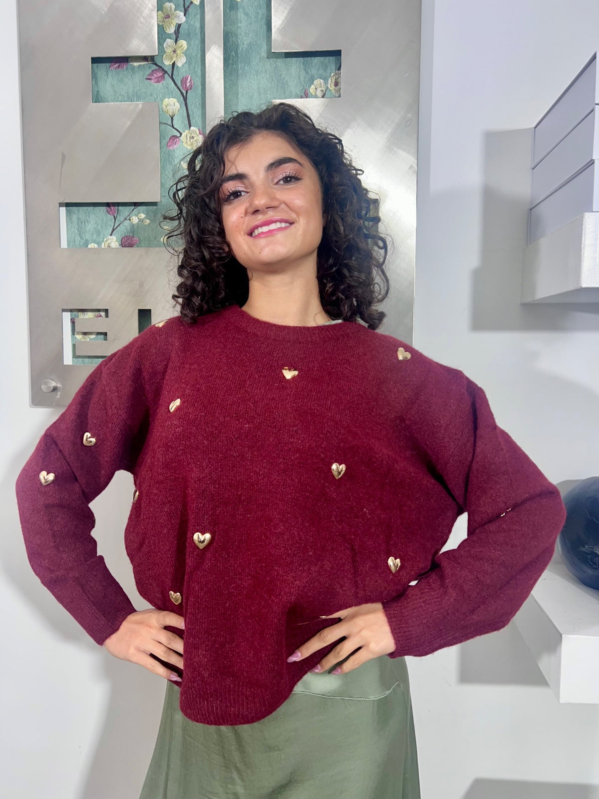 Maglia Ilenia - Beige / Cioccolato / Bordeaux