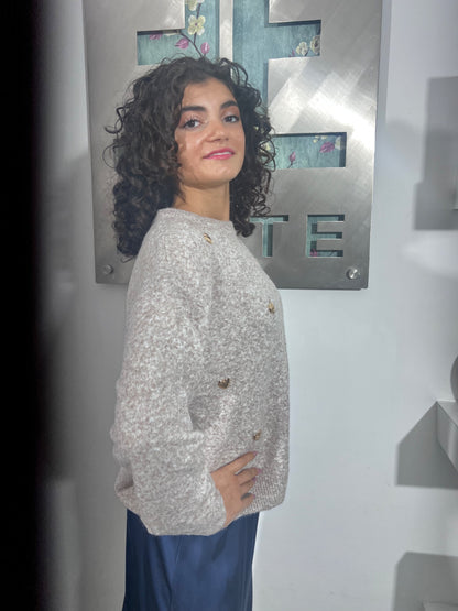 Maglia Ilenia - Beige / Cioccolato / Bordeaux