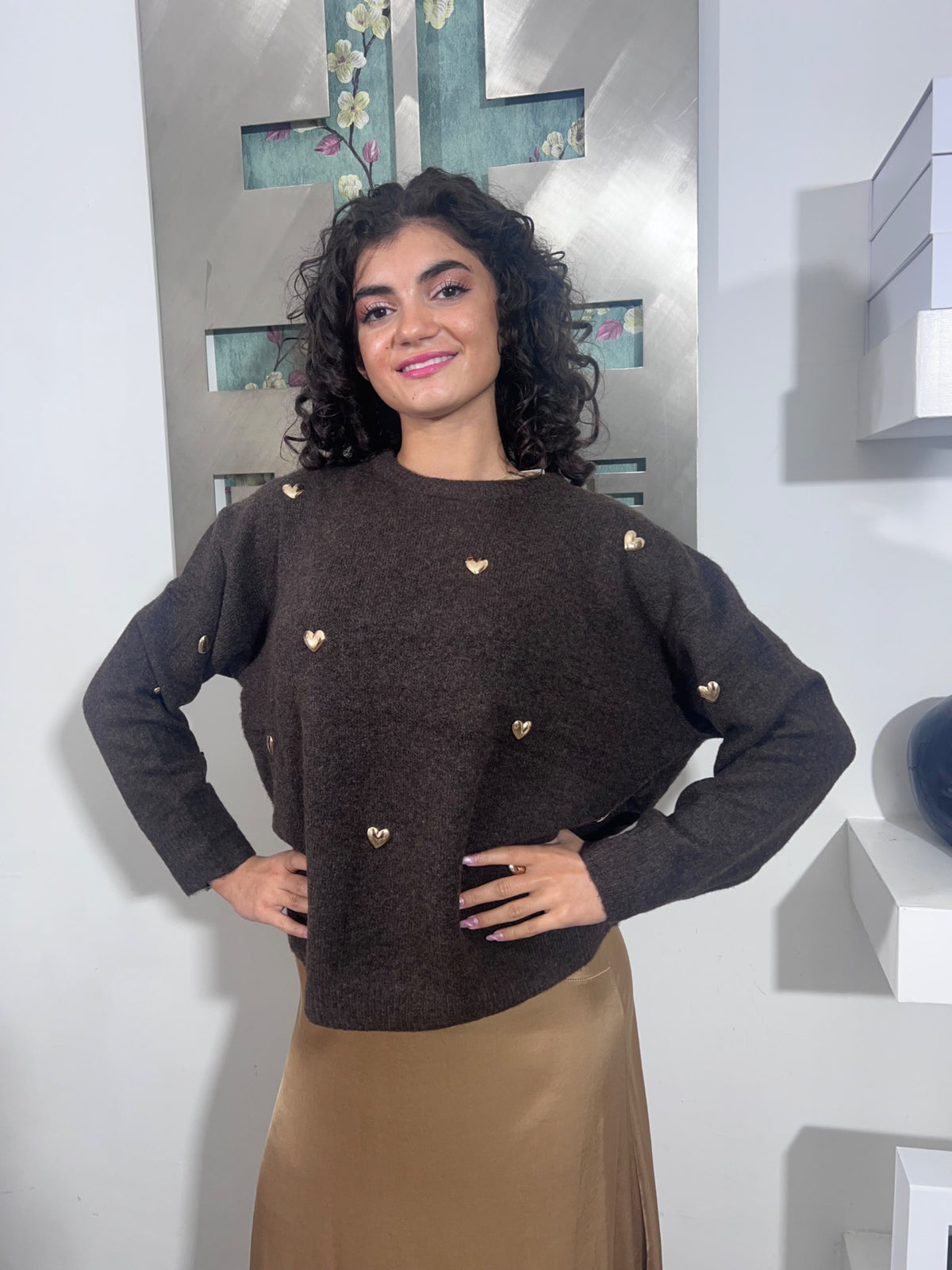 Maglia Ilenia - Beige / Cioccolato / Bordeaux