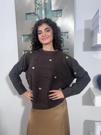 Maglia Ilenia - Beige / Cioccolato / Bordeaux