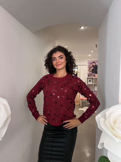 Girocollo Lorella - Grigio / Bianco / Nero / Bordeaux