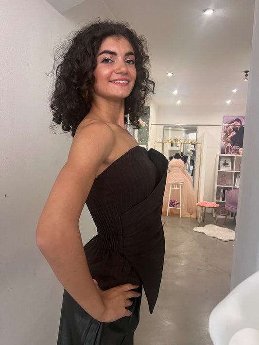 Top Fascia Gessato Zaira - Cioccolato / Bordeaux