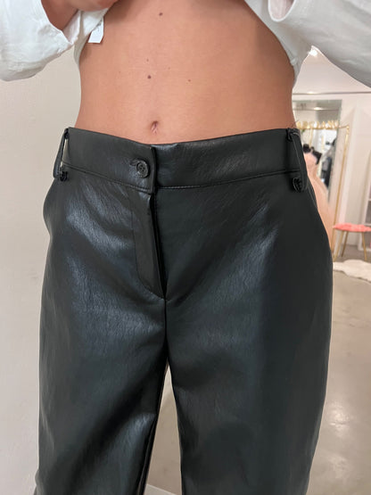 Pantalone Ecopelle - Cioccolato / Nero